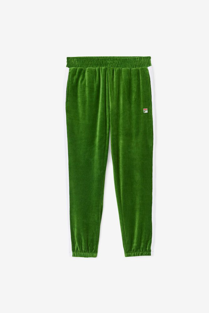 Fila Pants Mens Green Brice Velour - Ireland 72913-KQZS